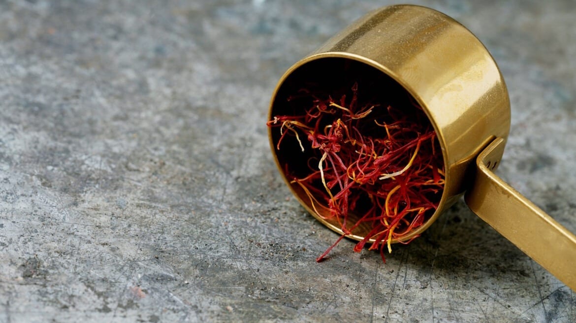 Athens Food Steps Dried saffron spice threads