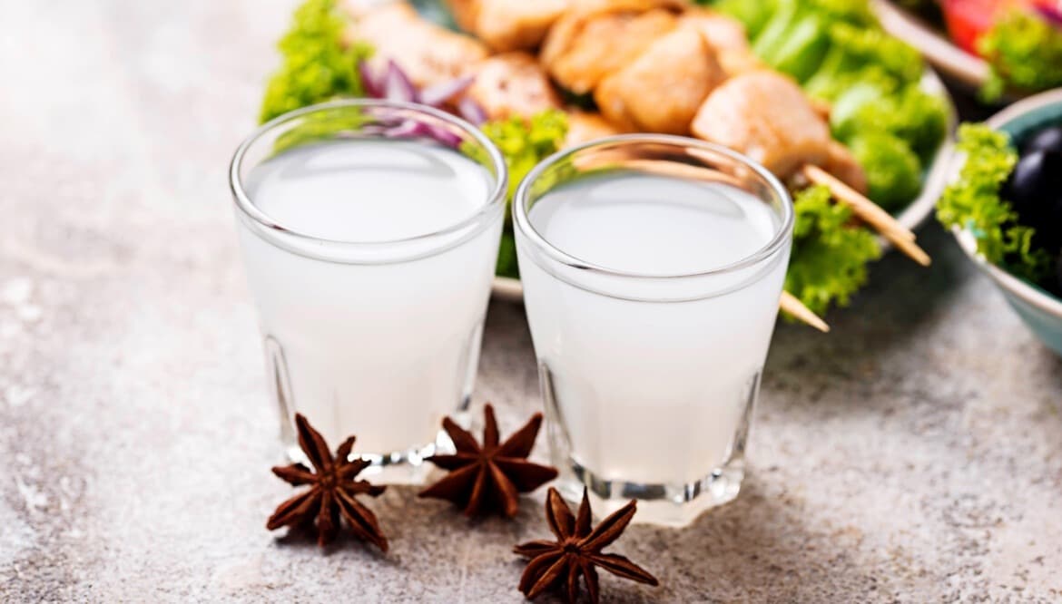 Traditional Greek ouzo alcohol drink with anise Athens Food Steps Athens Food Steps Traditional Greek ouzo alcohol drink with anise