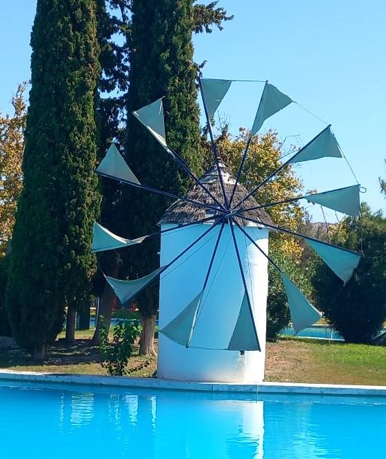 The windmill in the lake of Nea Filadelfeia Park